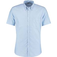 Kustom Kit Slim Short-Sleeved Shirt Light Blue in