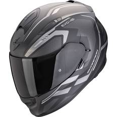 Scorpion Helhjelm EXO-491 Kripta - Mattsvart/Sølv