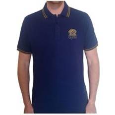 Unisex Polo Shirts Queen Crest Logo Polo Shirt Navy