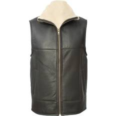 Leather Vests Eastern Counties Leather Harvey Sheepskin Gilet Dark Brown 50R