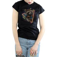 Vaatteet Rocket Raccoon Neon Cotton T-Shirt Black