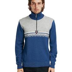 Dale of Norway Homme Vêtements Dale of Norway Lahti Mens Knit Sweater Indigo/Light Charcoal/Off White