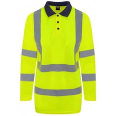 Long Polo Shirts Pro Rtx High Visibility Mens Long Sleeve Polo Shirt