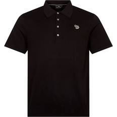 Zebra Polo Shirts Paul Smith Knitted Zebra Polo Shirt Black