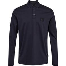 HUGO BOSS 46 Pikétröjor HUGO BOSS Topp, Herr, Blå L, Långärmad Jersey Polo