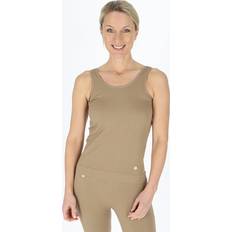 Brune - Dame Singleter Swedemount Ribbed Seamless Tank Top W, Coffee, 34, Singlet