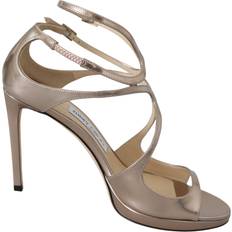 Jimmy Choo Højhælede sko Jimmy Choo Ballet Pink Leather Lance Sandals Pumps EU39.5/US9.5