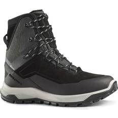 Quechua Decathlon Warm And Waterproof Leather Hiking Boots Sh900 High Black