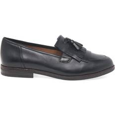 'Cait' Fringe Tassel Loafer Flats Black