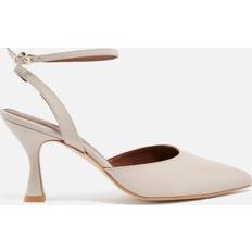 Grey Heels & Pumps ALOHAS Women's Cinderella Leather Heeled Pumps White