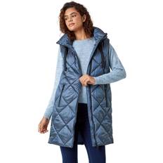 Equestrian Vests Roman Diamond Quilted Padded Gilet Pale Blue