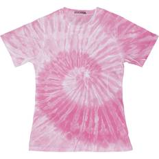 Short T-shirts Colortone Short Sleeve Spider Tie Dye T-Shirt Pink