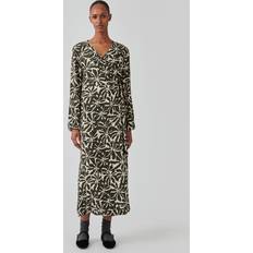 Modström Klänningar Modström Fernmd Print Wrap Dress Dam Midiklänningar