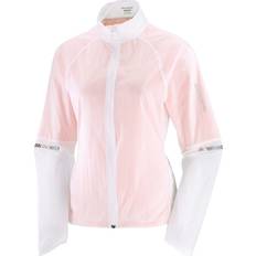 Salomon Women's Sense Flow Jacket, L, White/Peach Amber