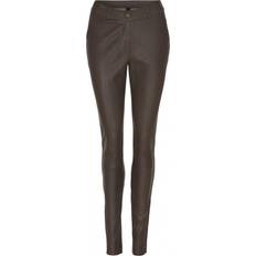 Leggings Med Skrårlommer Fickor - Brun