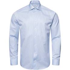 Eton Signature Twill Fine Striped Shirt - Light Blue