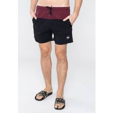 3XL Badehosen Urban Classics Block Swim Shorts Badeshort rot