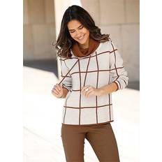 Checkered Jumpers Witt International Jacquard Check Print Sweater
