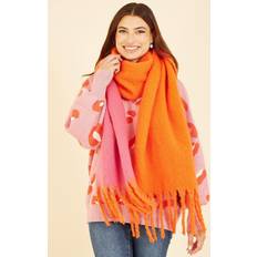 Orange - Unisex Scarfs Yumi Colour Block Scarf, Pink