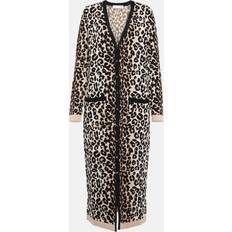 Leopard Cardigans Valentino Cardigan aus Jacquard-Strick Multicolor