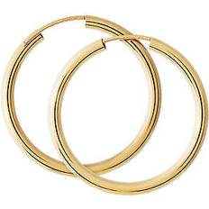 NKlaus Paar 2stück creolen 585 echt gold ohrringe herren männer damen 30mm mf45 Mehrfarbig Original
