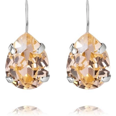 Rodium Örhängen Caroline Svedbom Mini Drop Clasp Earrings Rhodium Light Peach