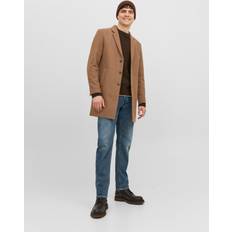 Marrone - Uomo Cappotti Jack & Jones JJEMORRISON Wool Coat SN Marrone