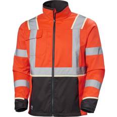 Red Work Jackets Helly Hansen Workwear Uc-Me Jacket - Hi Vis Red/Ebony
