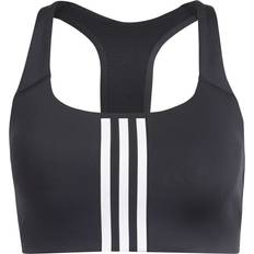 Adidas BHs Adidas Powerimpact Stripes Sports Bra Support Black AB Woman