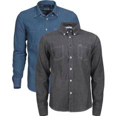 Harvest Kläder Harvest Jupiter Long Sleeve Light Denim Shirt 2113035 Blue Denim