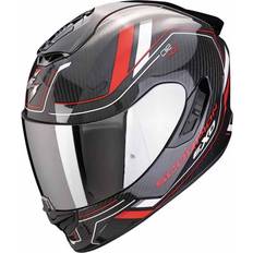 Pink Motorcycle Helmets Scorpion EXO-1400 Evo Air II Carbon Mirage, Integralhelm Schwarz/Rot/Weiß