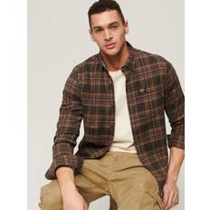 Superdry Herren Hemden Superdry Freizeithemd,Baumwolle, kariert, Button-Down-Kragen, für Herren, grün