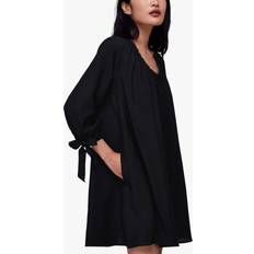 Women's Lydia Gathered Trapeze Dress Black