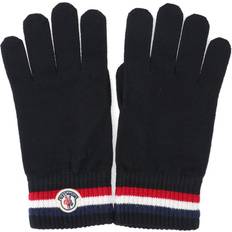 Moncler Men Gloves Moncler Logo Gloves Black