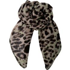 Leopard Tilbehør Black Colour Silketørklæde mini leopard print army