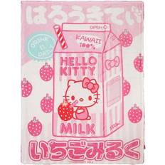 Hello Kitty Strawberry Sherpa Fleece Blankets Pink