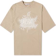 Acne Studios Man T-shirts Acne Studios Glow In The Dark Logo T-Shirt Dark Beige