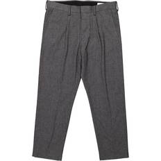 NN07 Broeken NN07 Bill Pleated Brushed Cotton Trousers - Black Melange