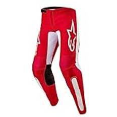 Red Motorcycle Trousers Alpinestars Crossbukser Fluid Lurv, Mars Rød/Hvid