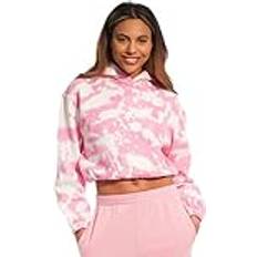 Light & Shade Tie Dye Cropped Hoodie Pink