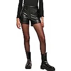 5XL - Damen Shorts Urban Classics Damen Synthetic Leather Shorts, Black