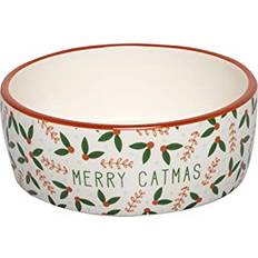 Pearhead Pearhead Merry Catmas Pet Bowl, Cat Water Food Dish, Christmas Holiday Cat Pet Bowl, Small