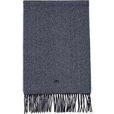 Selected Unisex Halstørklæde & Sjal Selected SLHTOPE WOOL HERRINGBONE SCARF Blå