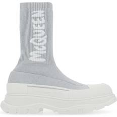 Alexander McQueen Dam Sneakers Alexander McQueen Grey Stretch Nylon Tread Slick Sneakers