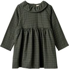 Rutiga Klänningar Wheat Black Coal Check Klänning Violetta-5 år