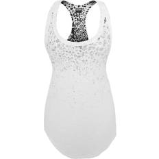 Men - Multicoloured Tank Tops Urban Classics Women's Tank Top Classic Long Leo Print Loose - Blanc