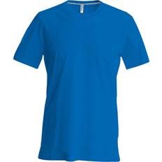 Short T-shirts Kariban Slim Fit Short Sleeve Crew Neck T-Shirt Blue