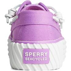 Purple - Women Boat Shoes Sperry Crest Boat Platform Shoes Purple