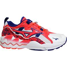 Trainers Mizuno Sport Style Wave Rider White/Red Trainers Mens Textile