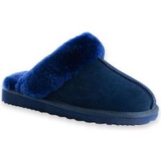 Suede - Unisex Slippers AUS WOOLI AUSTRALIA Sheepskin Sydney Slippers Navy